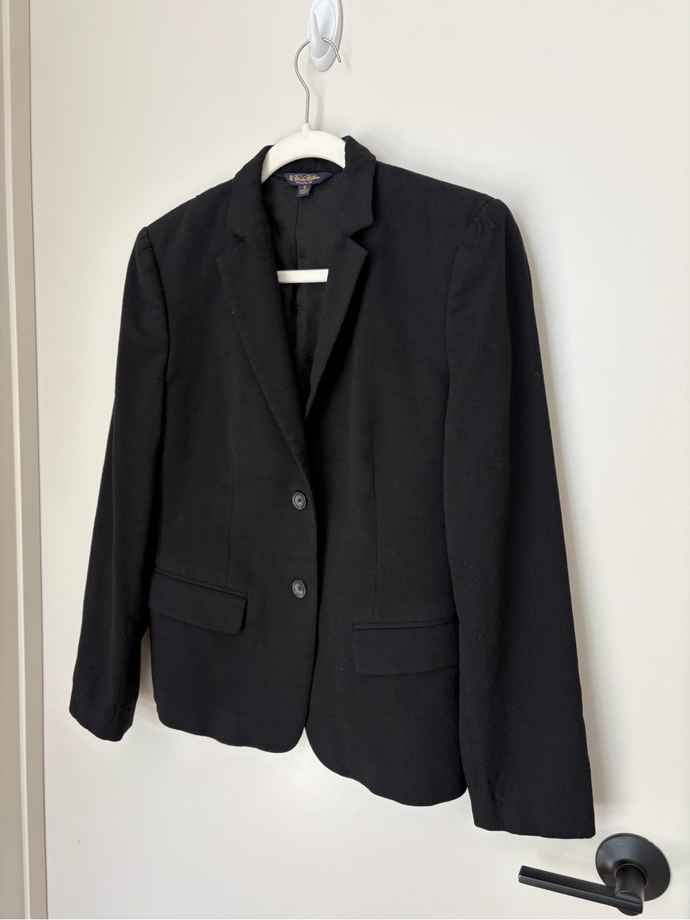 Brooks Brothers Stellita Blazer Black Italian Wool Women 6 Classic Academia Work